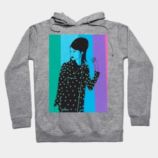 Adorable Rainbow Girl Graphic Tee Hoodie